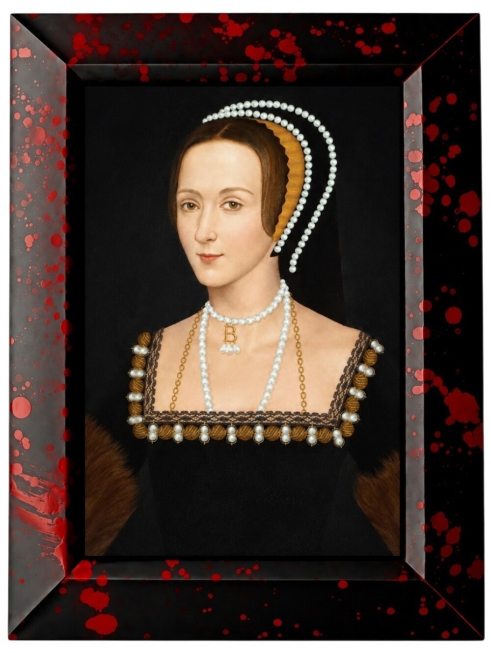 Queen anne boleyn Gothic Oddity Queen Horror Bloody Gore Framed History Art Deco